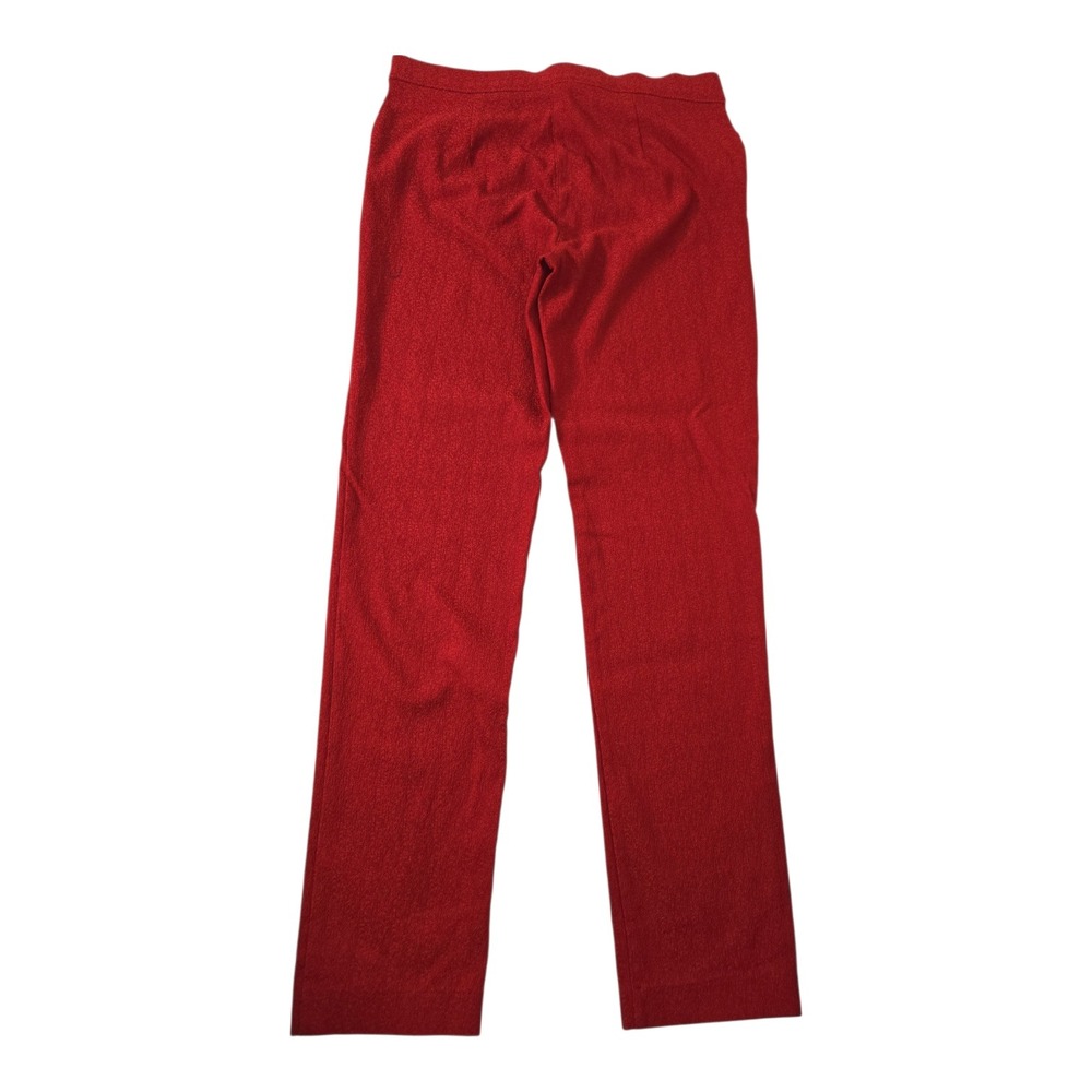 88th & Madison Red Textured Straight Pull On Legging Pants‎ Size Medium